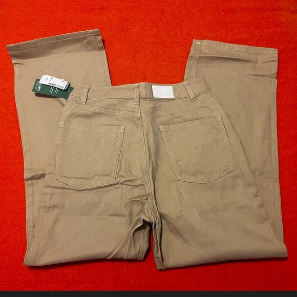 Fawn light brown organic cotton high rise straight leg jeans NWT - Picture 8 of 9